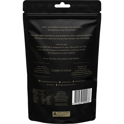 Golden Grind Healthy Turmeric Hot Chocolate Blend