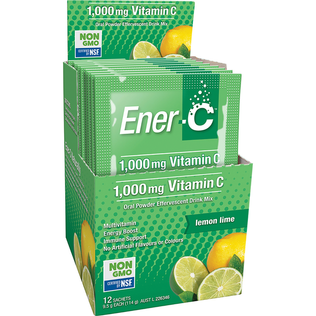 Ener-C 1000mg Vitamin C Drink Mix Lemon Lime Sachets