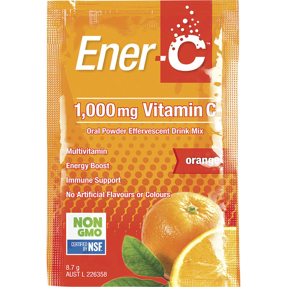 Ener-C 1000mg Vitamin C Drink Mix Orange Sachets