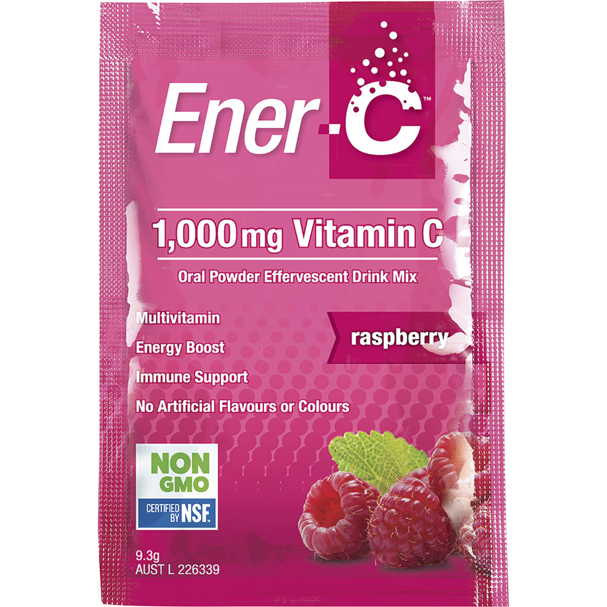 Ener-C 1000mg Vitamin C Drink Mix Raspberry Sachets