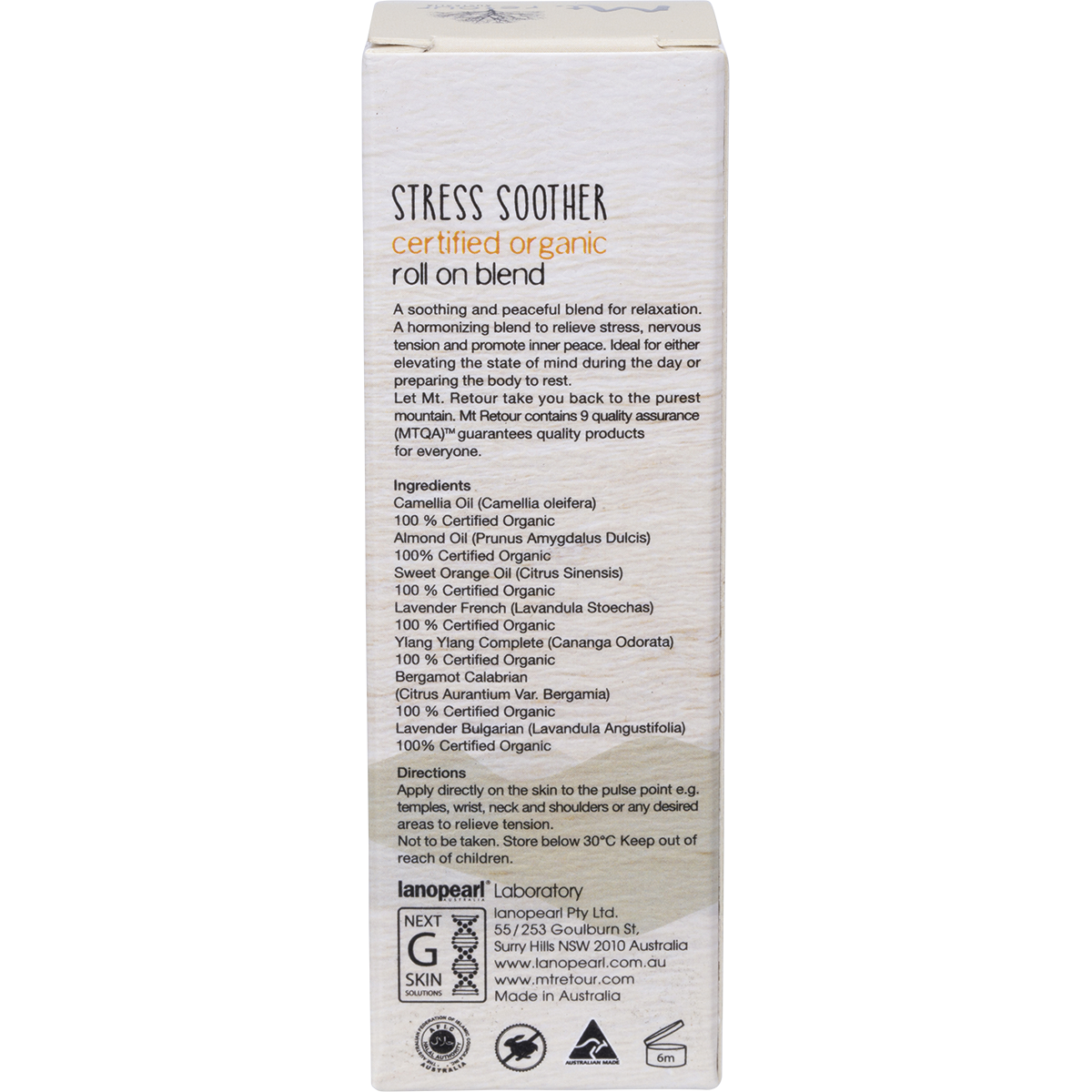 Essential Oil 100% Stress Soother Blend Roll-On