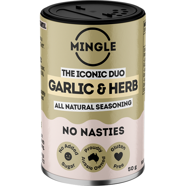 Mingle Garlic & Herb All Natural Seasoning, front of pack
