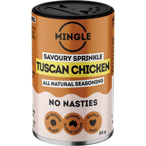 Mingle Tuscan Chicken All Natural Seasoning, front of pack