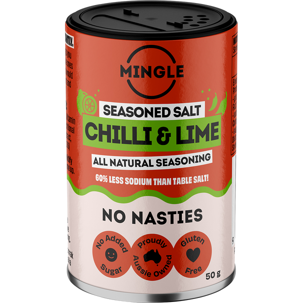 Mingle Chilli & Lime All Natural Seasoning, front of pack
