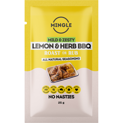 Mingle Lemon & Herb BBQ Roast Or Rub All Natural Seasoning