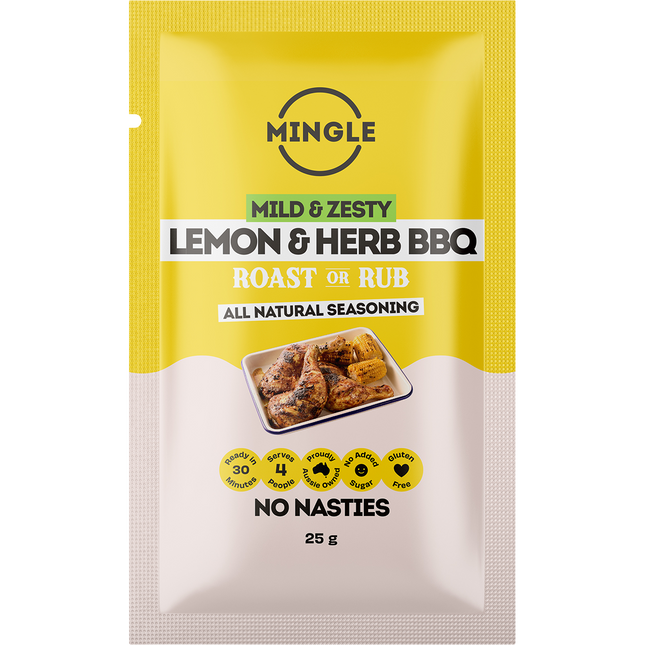 Mingle Lemon & Herb BBQ Roast Or Rub All Natural Seasoning