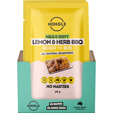 Mingle Lemon & Herb BBQ Roast Or Rub All Natural Seasoning