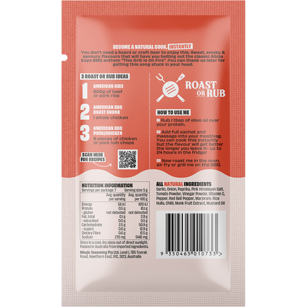 Mingle American BBQ Roast Or Rub All Natural Seasoning