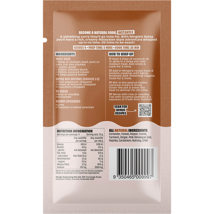 Mingle Satay All Natural Recipe Base