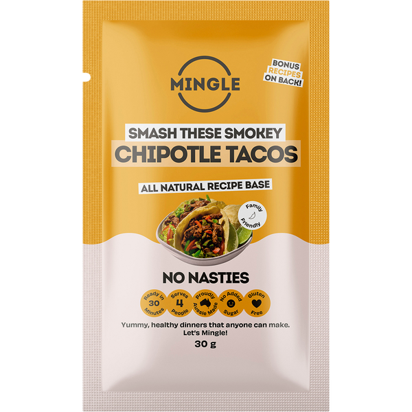 Mingle Smokey Chipotle Tacos All Natural Recipe Base, front of pack