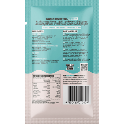 Mingle Sri Lankan Curry All Natural Recipe Base
