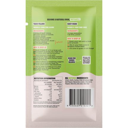 MINGLE Taco or Guac All Natural Recipe Base