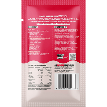 Mingle Mellow Taco All Natural Recipe Base