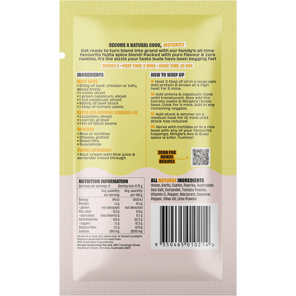 Mingle Mexican Fajita All Natural Recipe Base