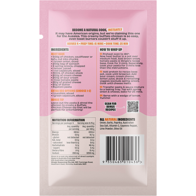 Mingle Buffalo Chicken Bake All Natural Recipe Base