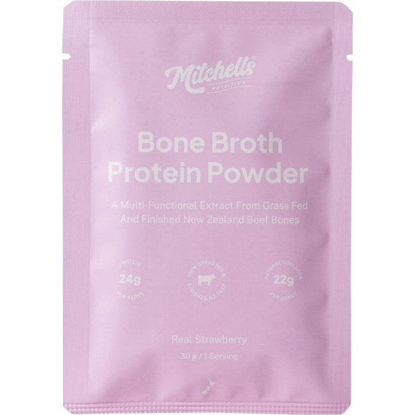 Mitchells Nutrition Bone Broth Protein Powder Real Strawberry