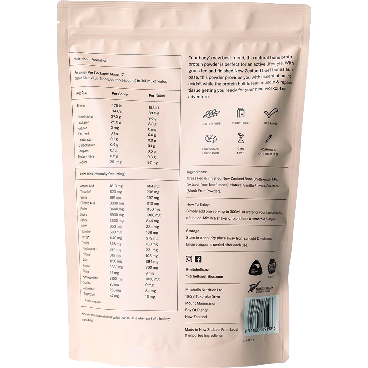 Bone Broth Protein Powder Vanilla