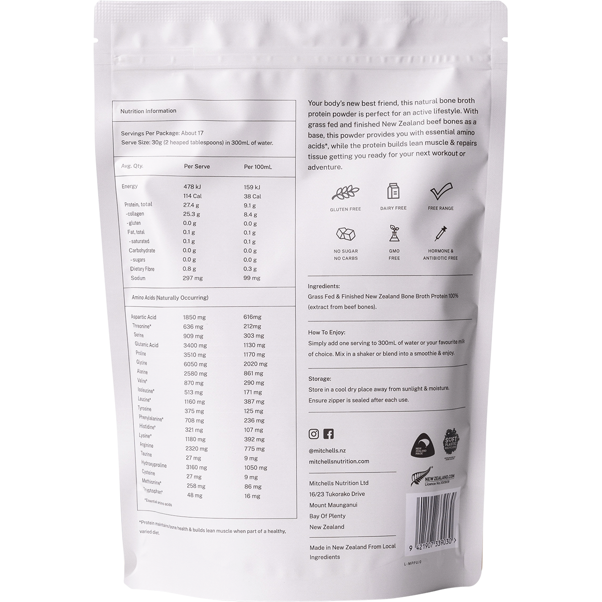 Bone Broth Protein Powder Unflavoured