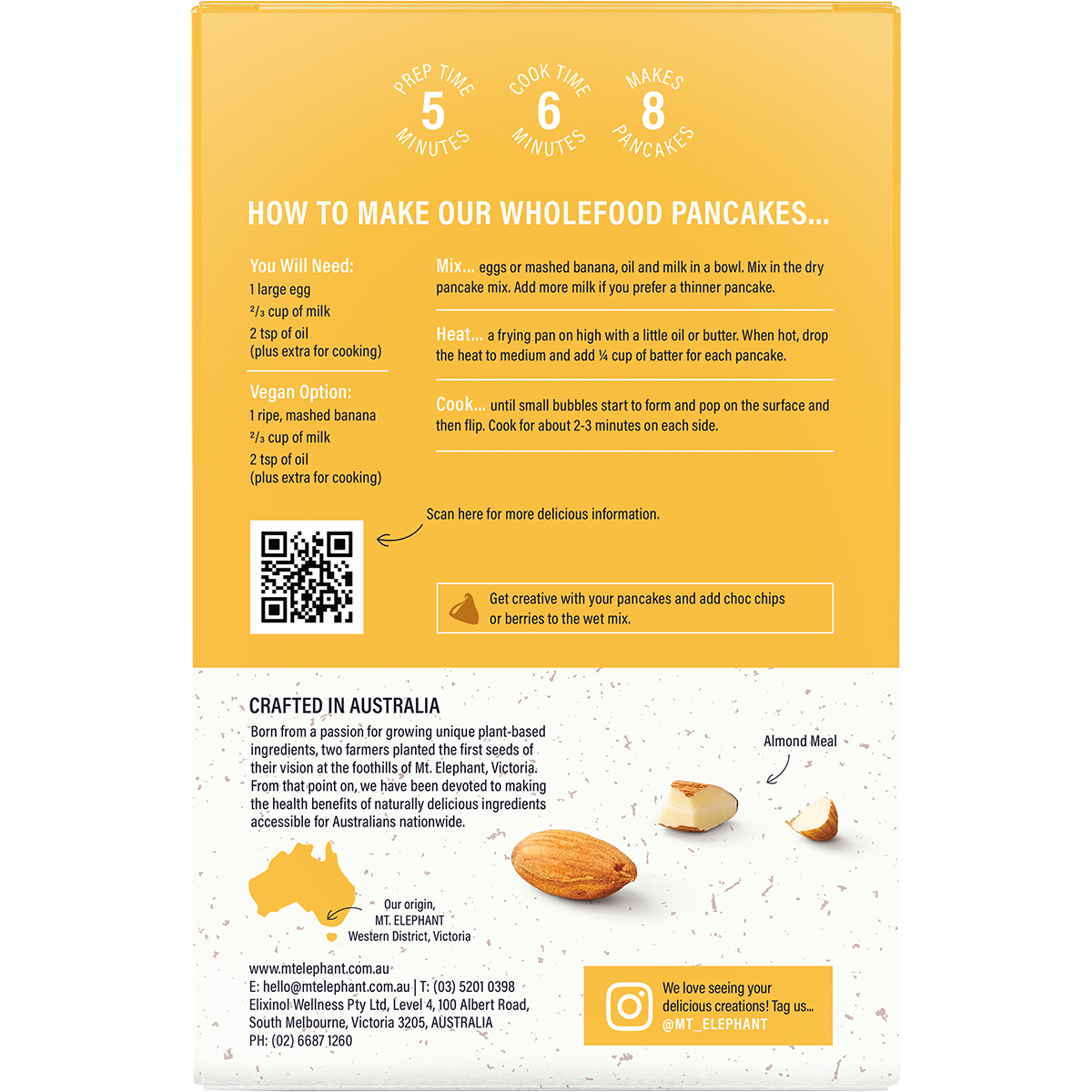 Wholefood Pancake Mix Very Vanilla