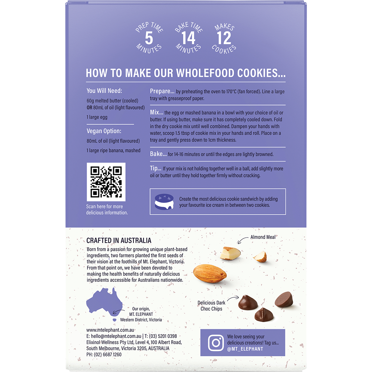 Wholefood Cookie Mix Double Choc