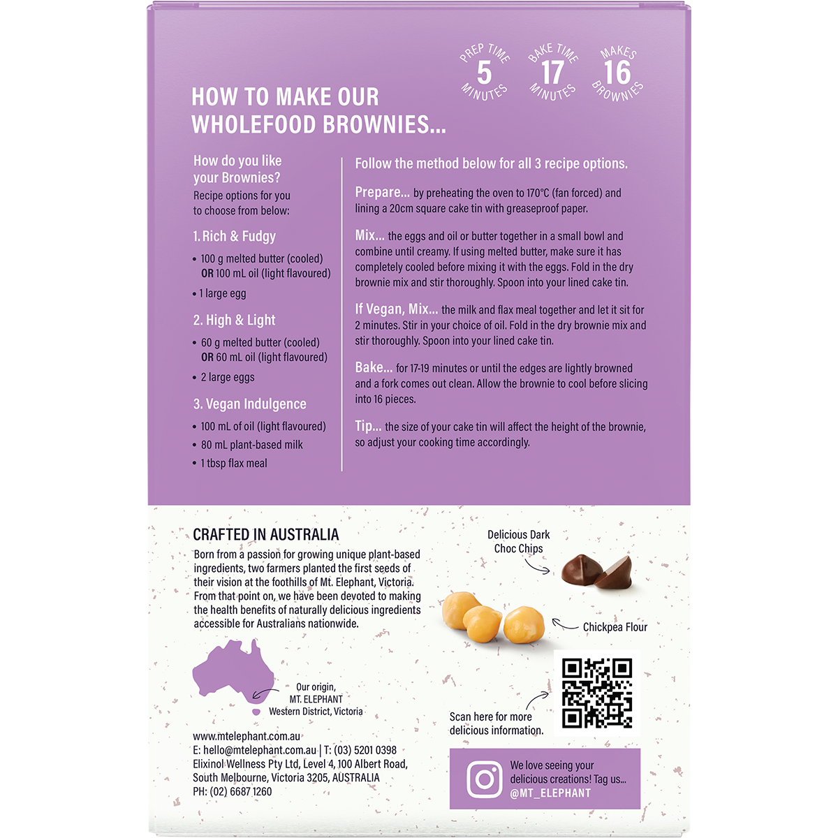 Wholefood Brownie Mix Choc Chunk