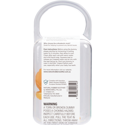 Soother Twin Pack Large Orthodontic 6 mths +