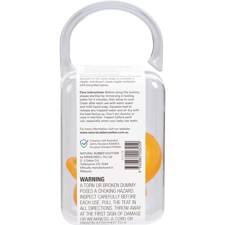 Soother Twin Pack Large Rounded 6 mths +