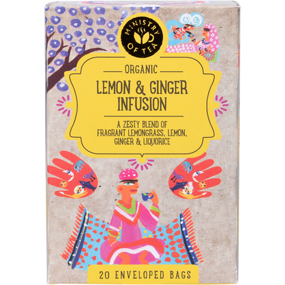Organic Lemon & Ginger Infusion Tea Bags