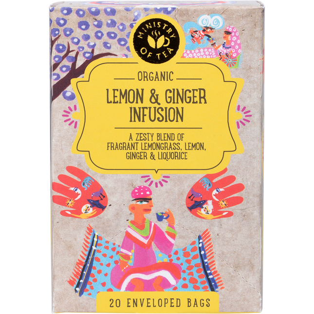 Organic Lemon & Ginger Infusion Tea Bags