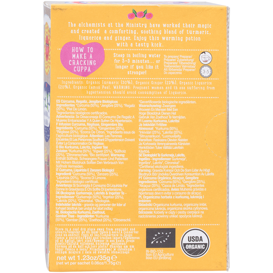 Organic Turmeric, Liquorice & Ginger Tea Tea Bags