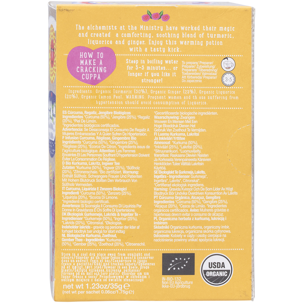 Organic Turmeric, Liquorice & Ginger Tea Tea Bags