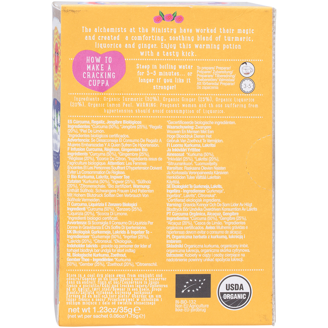 Organic Turmeric, Liquorice & Ginger Tea Tea Bags