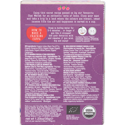 Organic Bombay Masala Chai Tea Bags