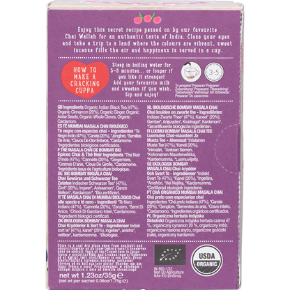 Organic Bombay Masala Chai Tea Bags