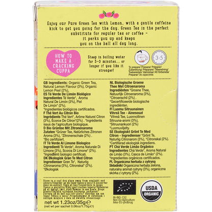 Organic Lemon Green Tea Bags