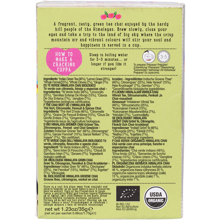 Organic Himalaya Green Chai Tea Bags