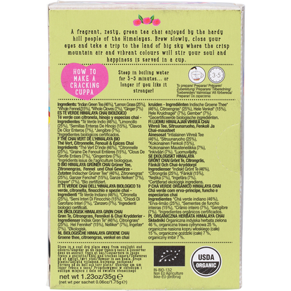 Organic Himalaya Green Chai Tea Bags