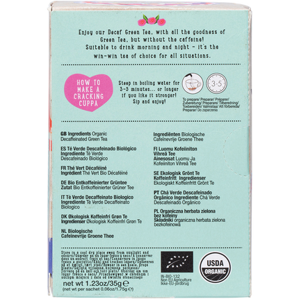 Organic Decaf Green Tea Bags