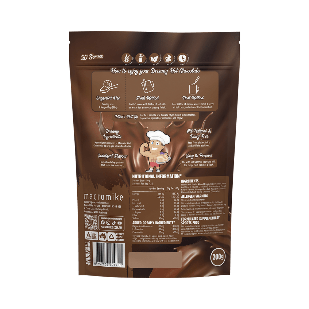 Macro Mike Dreamy Hot Chocolate Creamy Rich Choc 200g