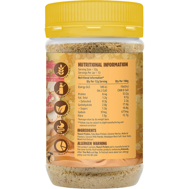 Macro Mike Cookie Dough Powdered Peanut Butter low fat peanut butter powder product package