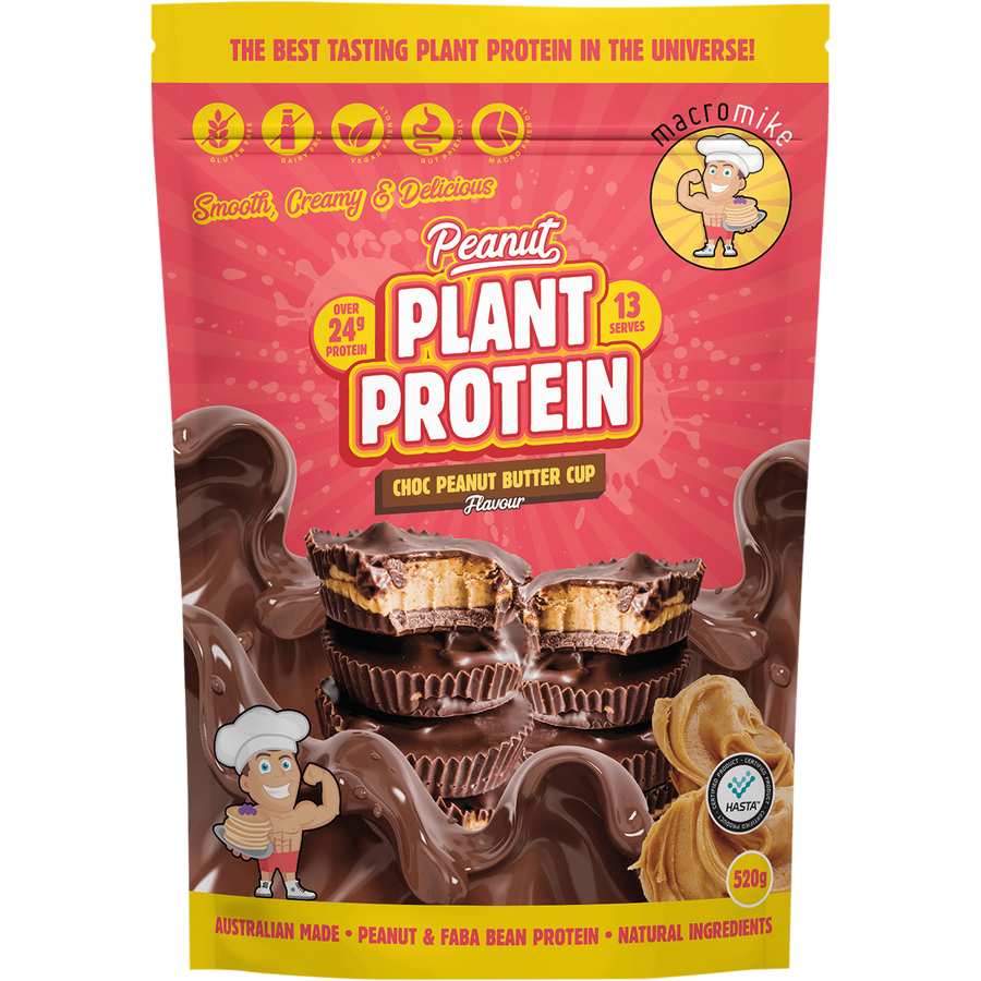 Macro Mike Peanut Plant Protein Choc Peanut Butter Cup plant-based peanut protein powder pack