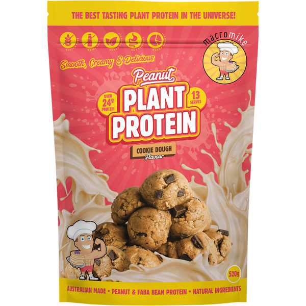 Macro Mike Peanut Plant Protein Cookie Dough plant-based peanut protein powder pack