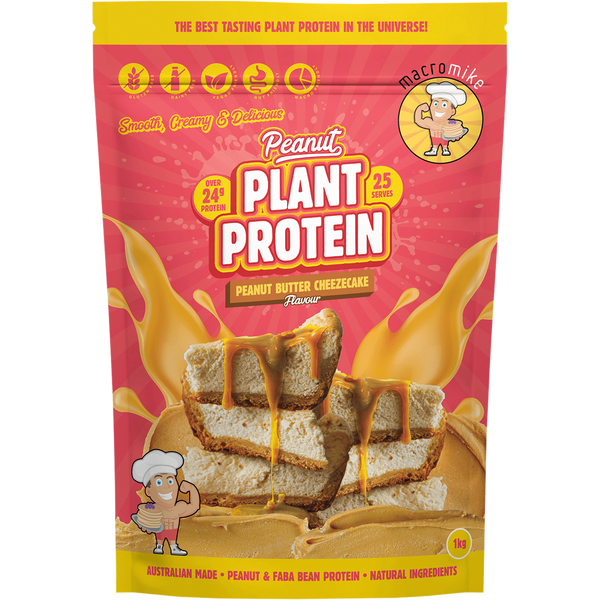 Macro Mike Peanut Plant Protein Peanut Butter Cheezecake plant-based peanut protein powder pack