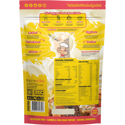 Macro Mike Almond Protein Sample Pack vegan plant protein powder sample product pack