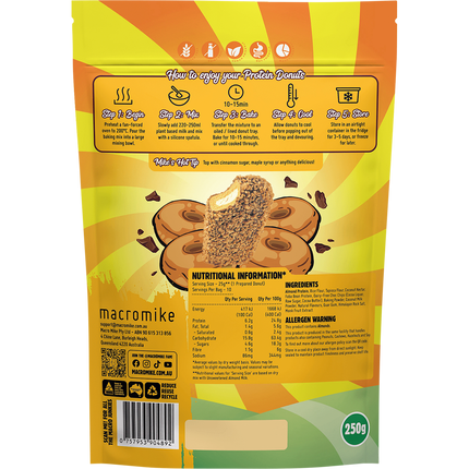 Macro Mike Golden Gaytime Choc Chip Protein Donut Mix vegan baking mix product package