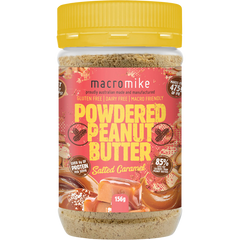 Macro Mike Powdered Peanut Butter Salted Caramel plant-based powdered peanut butter product pack