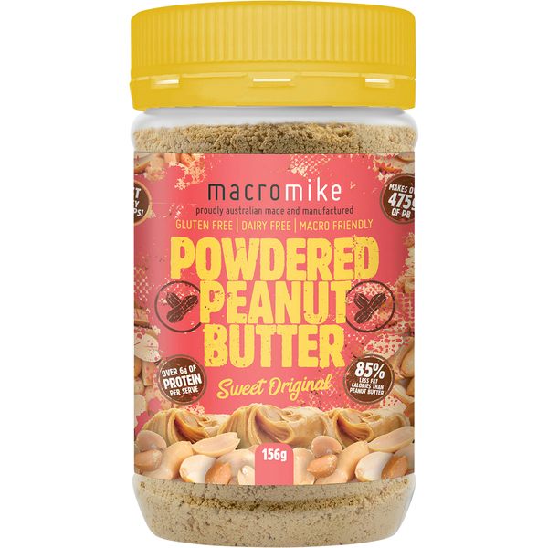 Macro Mike Powdered Peanut Butter Sweet Original plant-based powdered peanut butter product pack