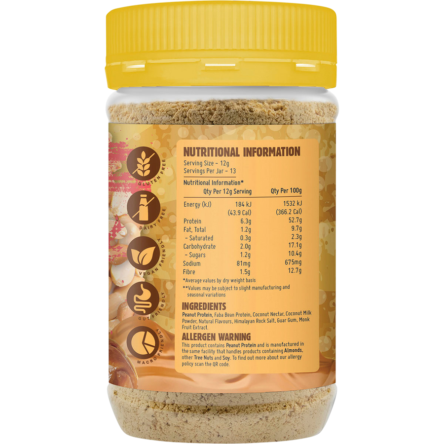Macro Mike Salted Caramel Powdered Peanut Butter low fat peanut butter powder product package