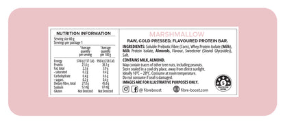 Fibre Boost Cold Pressed Marshmallow flavoured Protein Bar