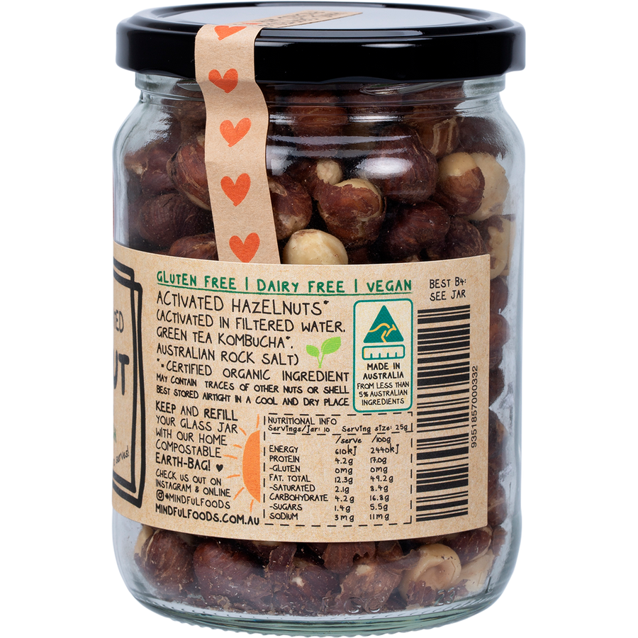 Mindful Foods hazelnuts organic activated nutrient rich hazelnuts